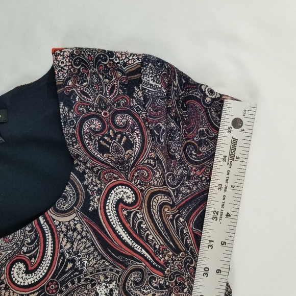 Club Monaco Wool and Silk Mini dress Size 6 Orange Black Like new - Picture 11 of 15